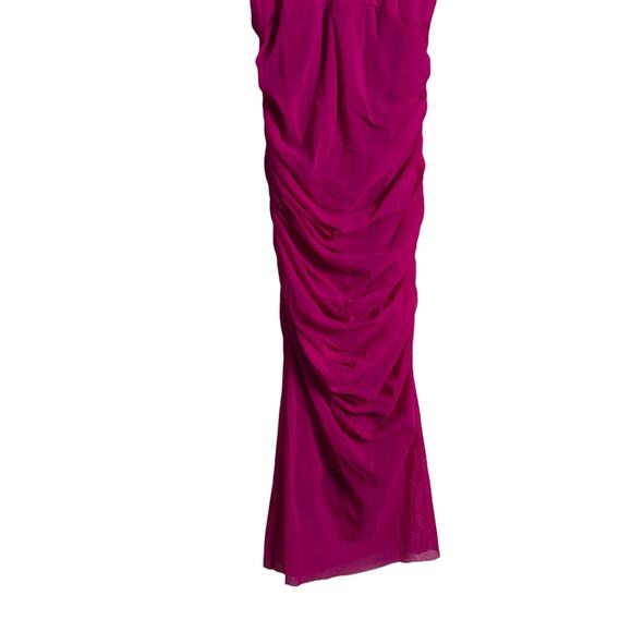 Fuzzi Begonia Pink Sleeveless Ruched Draped Scoop Neck Dress Size Medium - Picture 6 of 10